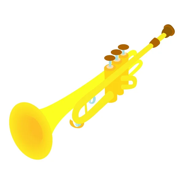 Trumpet icon, cartoon style — Stock Vector
