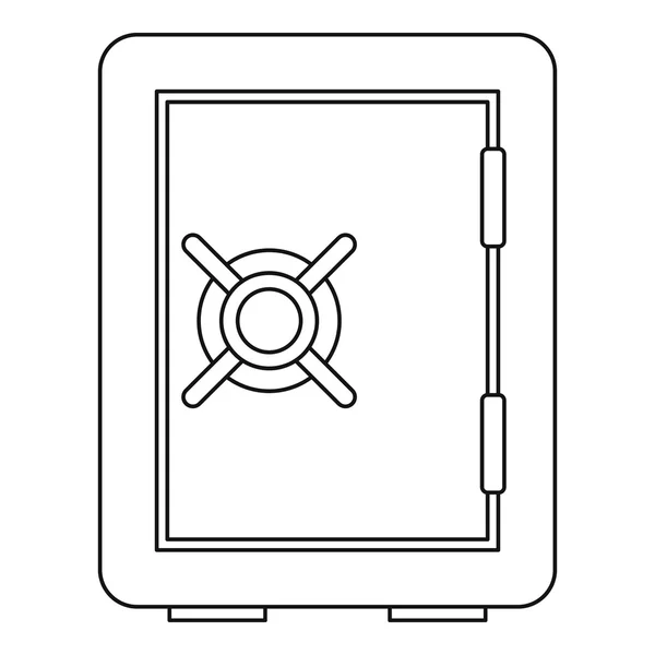Caja de seguridad icono, estilo de esquema — Vector de stock