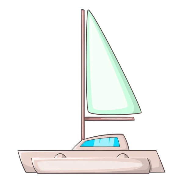 Icône petit bateau, style dessin animé — Image vectorielle
