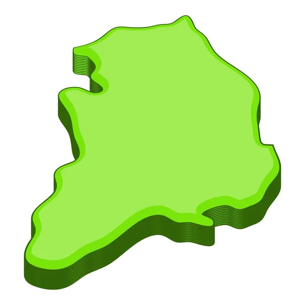 South Korea map icon, cartoon style — Stockový vektor