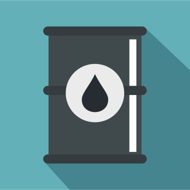 Varil petrol simgesinin, düz stil