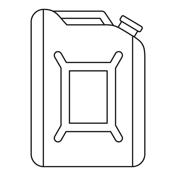 Frasco para icono de gasolina, estilo de contorno — Vector de stock