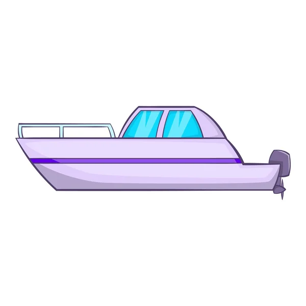 Big motor boat icon, cartoon style — ストックベクタ