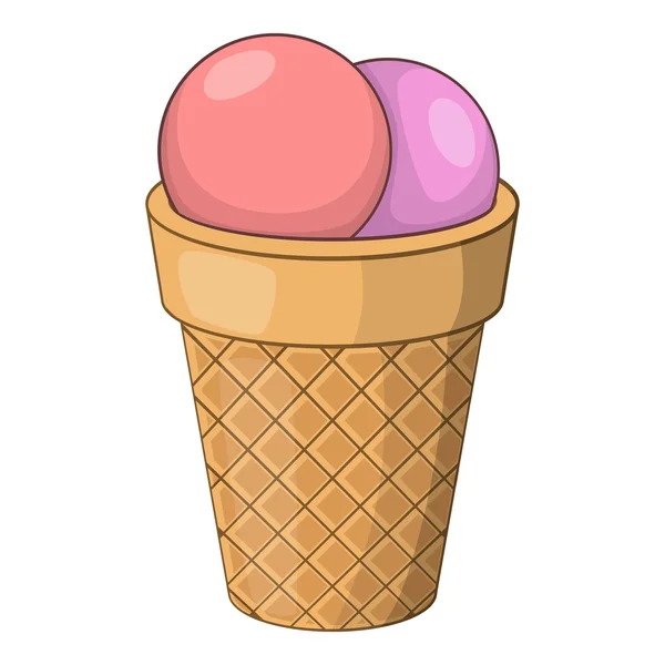 Icono de helado, estilo de dibujos animados — Vector de stock