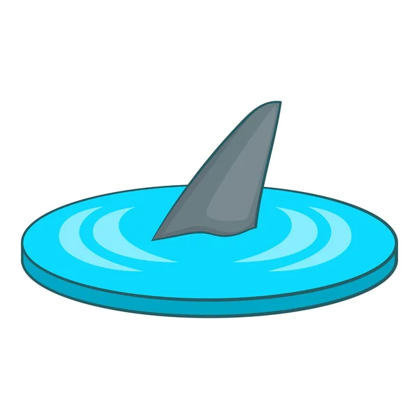 Haifischflossen-Ikone im Cartoon-Stil — Stockvektor