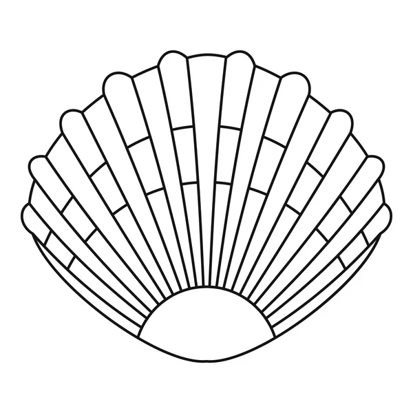 Ícone de concha de pérola, estilo esboço —  Vetores de Stock