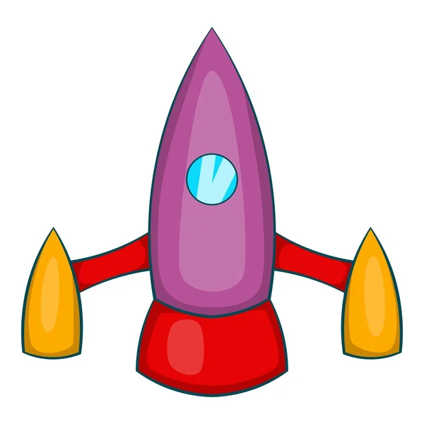 Икона космической ракеты, стиль мультфильма — стоковый вектор