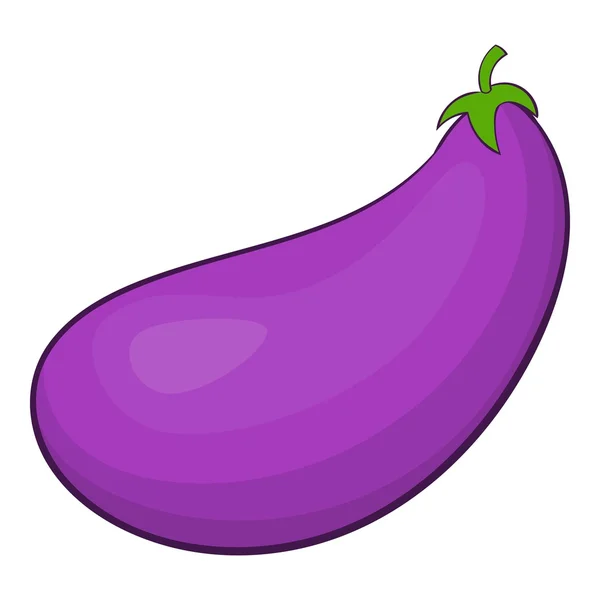 Icône de fruits d'aubergine, style dessin animé — Image vectorielle