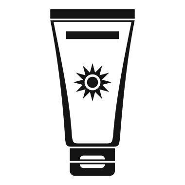 Krem güneş koruma simgesi, basit tarzı