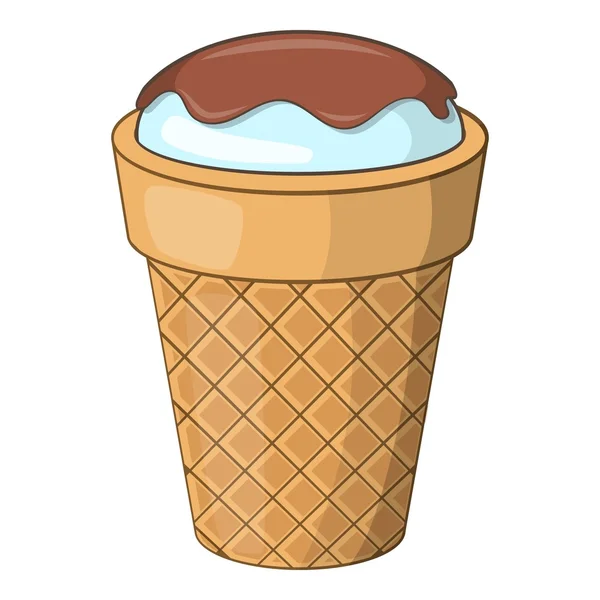 Delicioso icono de helado, estilo de dibujos animados — Vector de stock