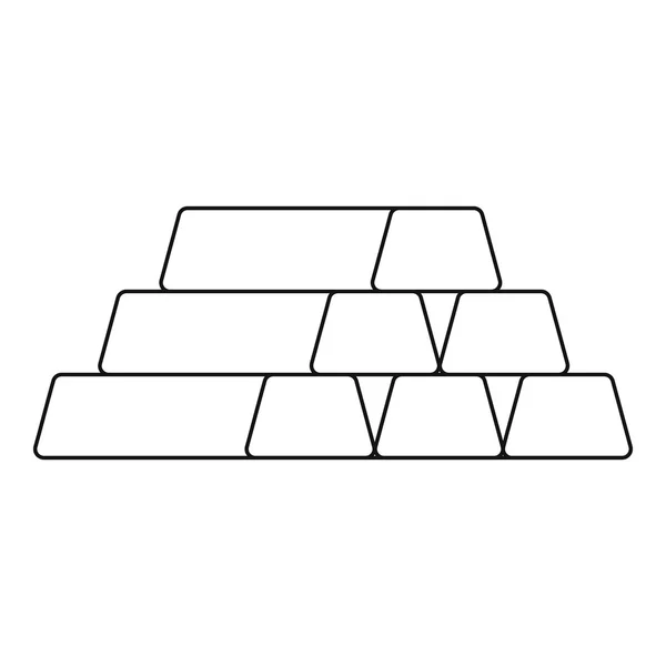 Złoty pasek ikon, styl konturu — Wektor stockowy