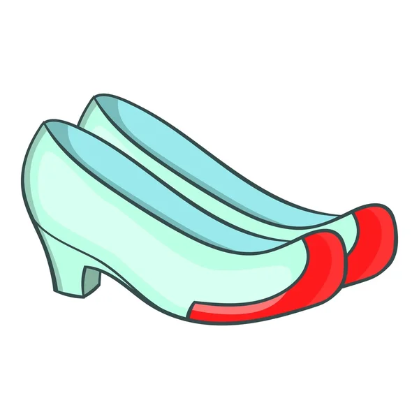 Korean traditional shoes icon, cartoon style — Stock Vector