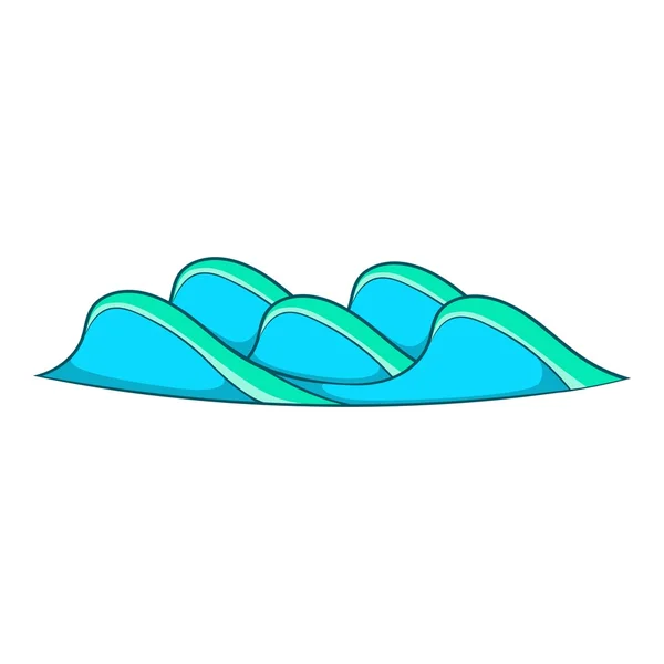 Мала ікона морської хвилі, мультиплікаційний стиль — стоковий вектор