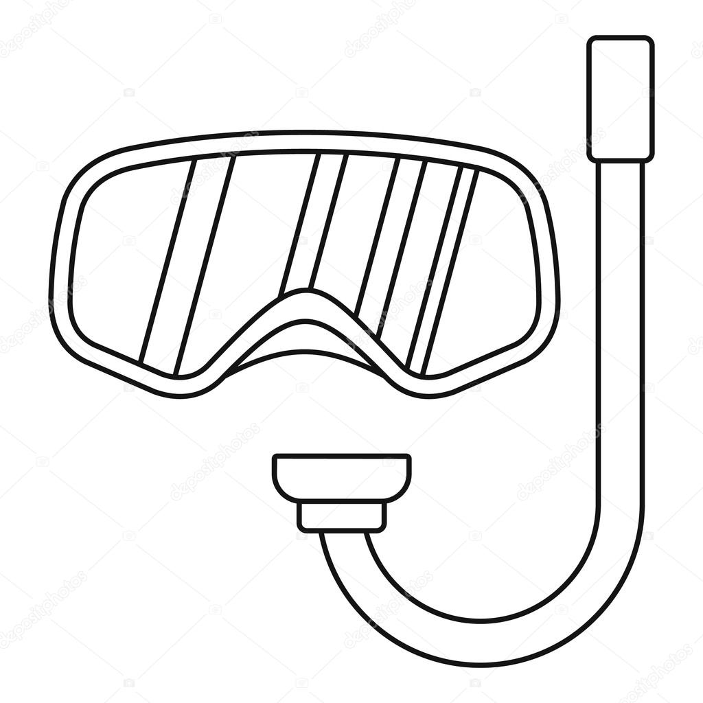 Swimming Goggles Coloring Page Sketch Coloring Page