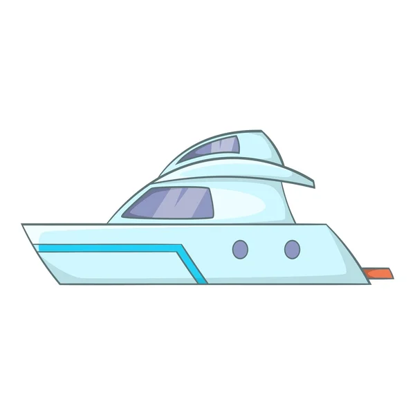 Icône de bateau à moteur rabotage, style dessin animé — Image vectorielle
