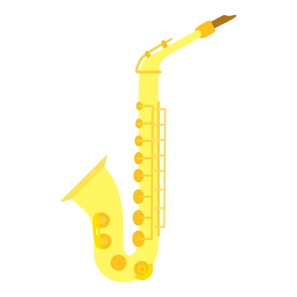 Ícone saxofone, estilo plano —  Vetores de Stock