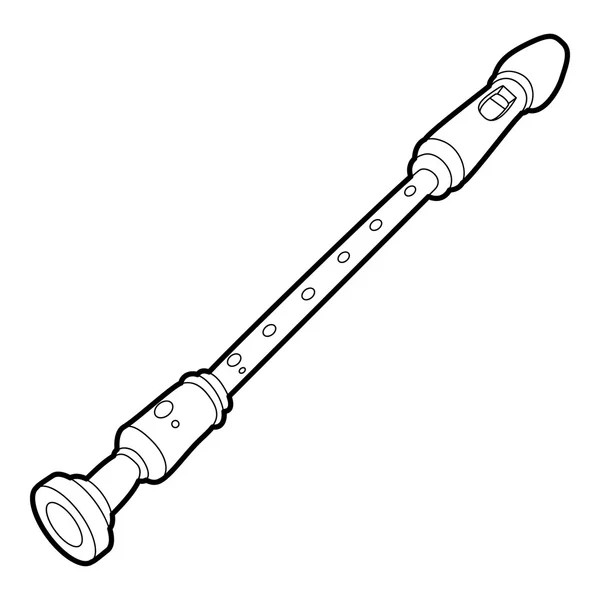 Icono de tubo musical, contorno de estilo isométrico — Vector de stock