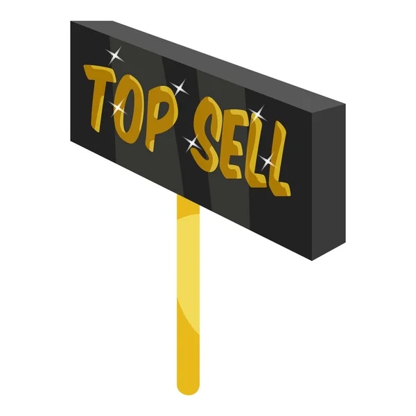 Signpost top sell icon, cartoon style — Stock Vector