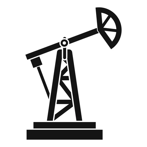 石油リグ アイコン、シンプルなスタイル — ストックベクタ