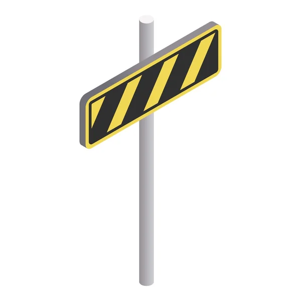 Road sign yellow and black stripes icon — Stock Vector © ylivdesign