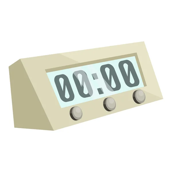 Icona della sveglia elettronica, stile cartone animato — Vettoriale Stock