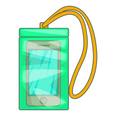 Su geçirmez telefon durum simgesi, karikatür tarzı