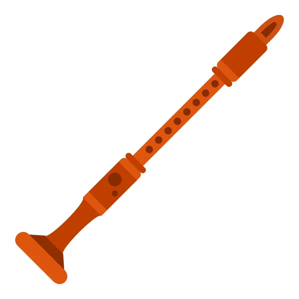 Icono de tubo musical, estilo plano — Vector de stock