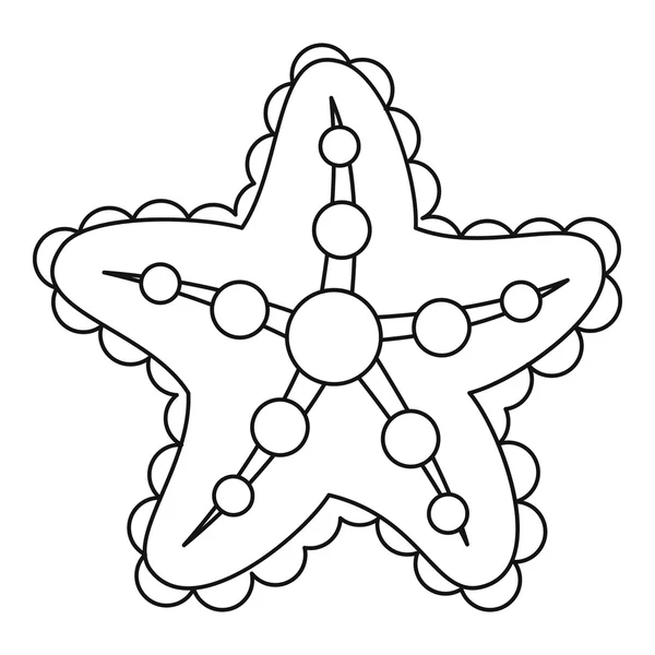 Starfish pictogram, Kaderstijl — Stockvector