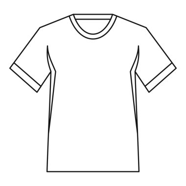 Erkekler Tenis t-shirt simgesi, anahat stili