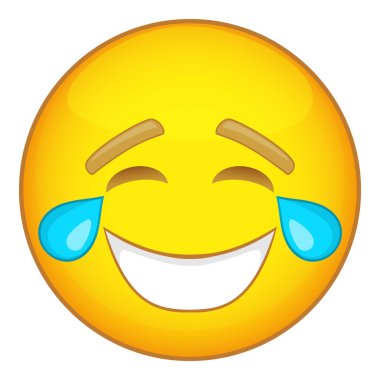 Gülümseyen ifade simgesi, karikatür tarzı