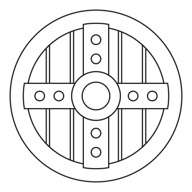 Koruyucu kalkan kutsal kişilerin resmi, stil anahat