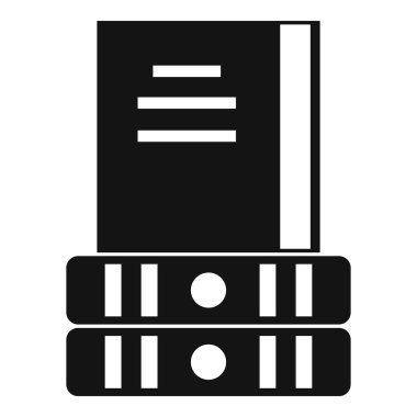 Üç kitap simgesi, basit tarzı