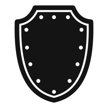 Ordu koruyucu kalkan simgesi, basit tarzı