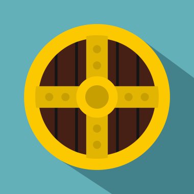 Koruyucu kalkan simgesi tarzı düz