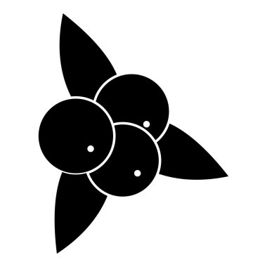 Kızılcık yaprakları simgesi, basit tarzı ile