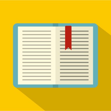 Yer imi simgesi, düz stil ile açık öğretici