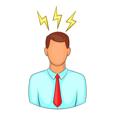 Adam ve Lightning'ler baş simgesinin, karikatür tarzı yanında