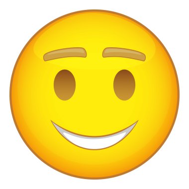 Mutlu ifade simgesi gülümseyen, karikatür tarzı