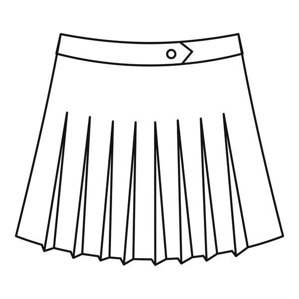 Tenis femenino icono de la falda, el estilo del esquema — Vector de stock