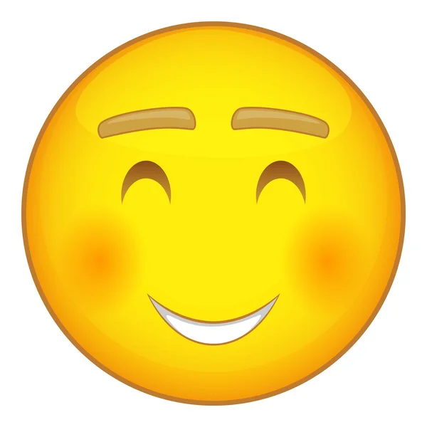 Ícone de emoticon sorridente, estilo cartoon —  Vetores de Stock