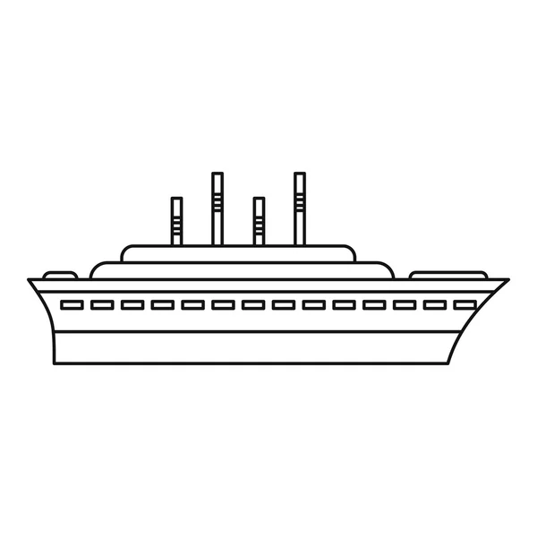 Піктограма корабля, стиль контуру — стоковий вектор