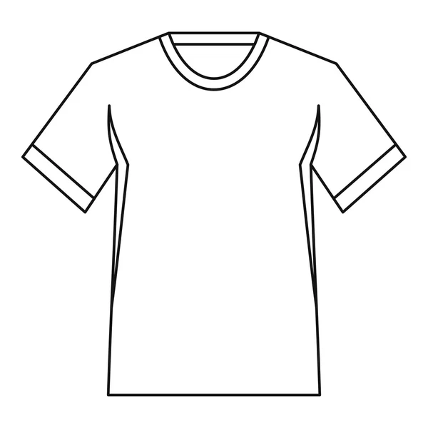 Mannen tennis t-shirt pictogram, Kaderstijl — Stockvector