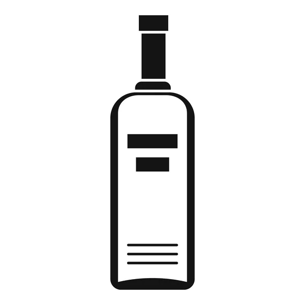 Flasche Wodka-Ikone, einfacher Stil — Stockvektor