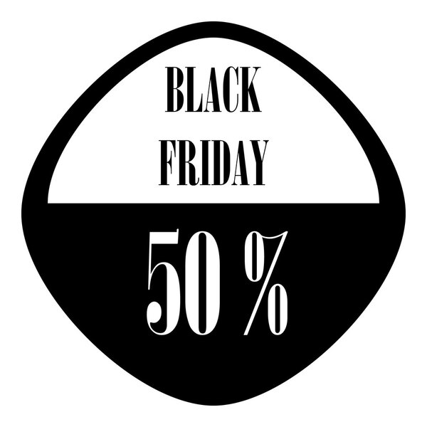 Продажа наклейки 50 процентов скидка значок, простой стиль
