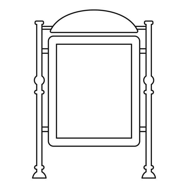 Pictograma semn publicitar, stil contur — Vector de stoc