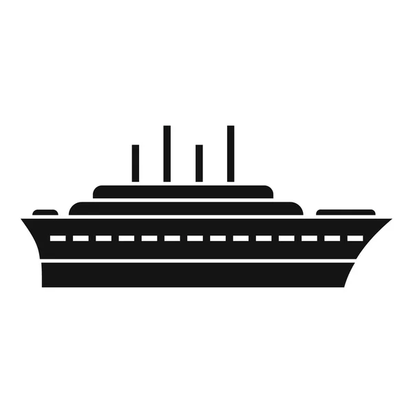 Ícone do navio, estilo simples — Vetor de Stock