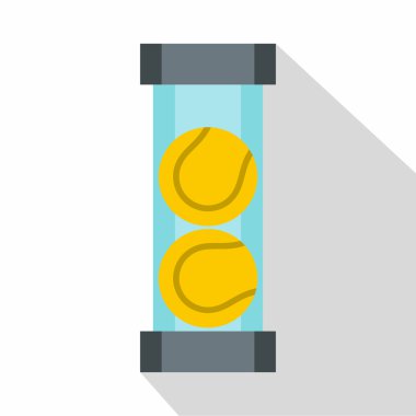 Tenis topları simgesinin, düz stil ambalaj