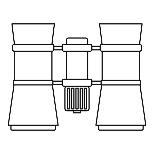 Icône jumelles, style contour — Image vectorielle