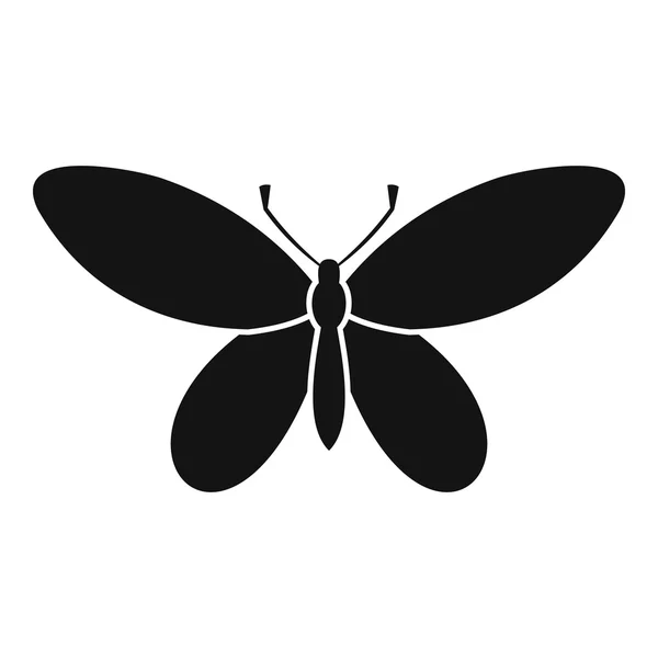 Butterfly with antennae icon, simple style — Stock Vector