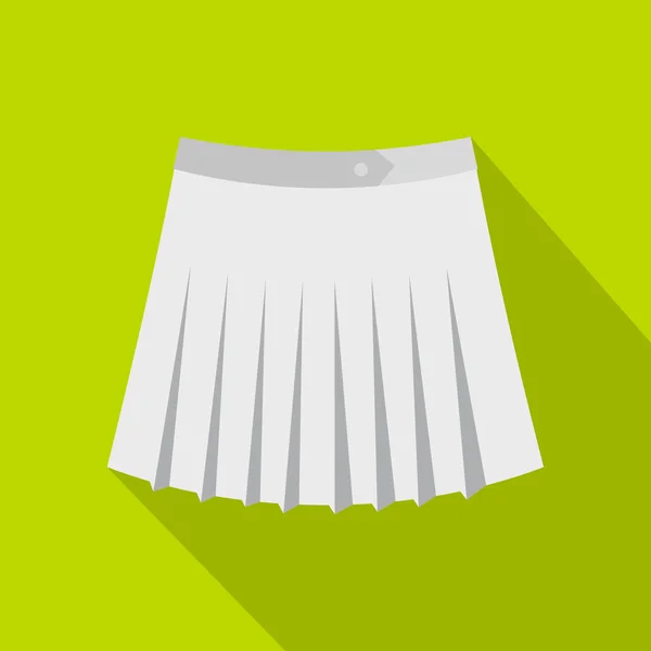 Jupe femme de tennis icône, style plat — Image vectorielle